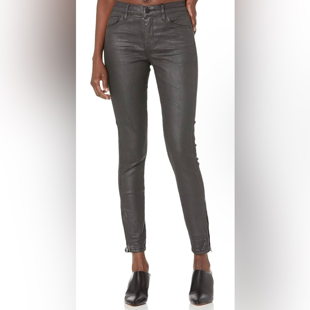Blank NYC The Bond Mid-Rise Skinny Coated Pants NWT Sz 25